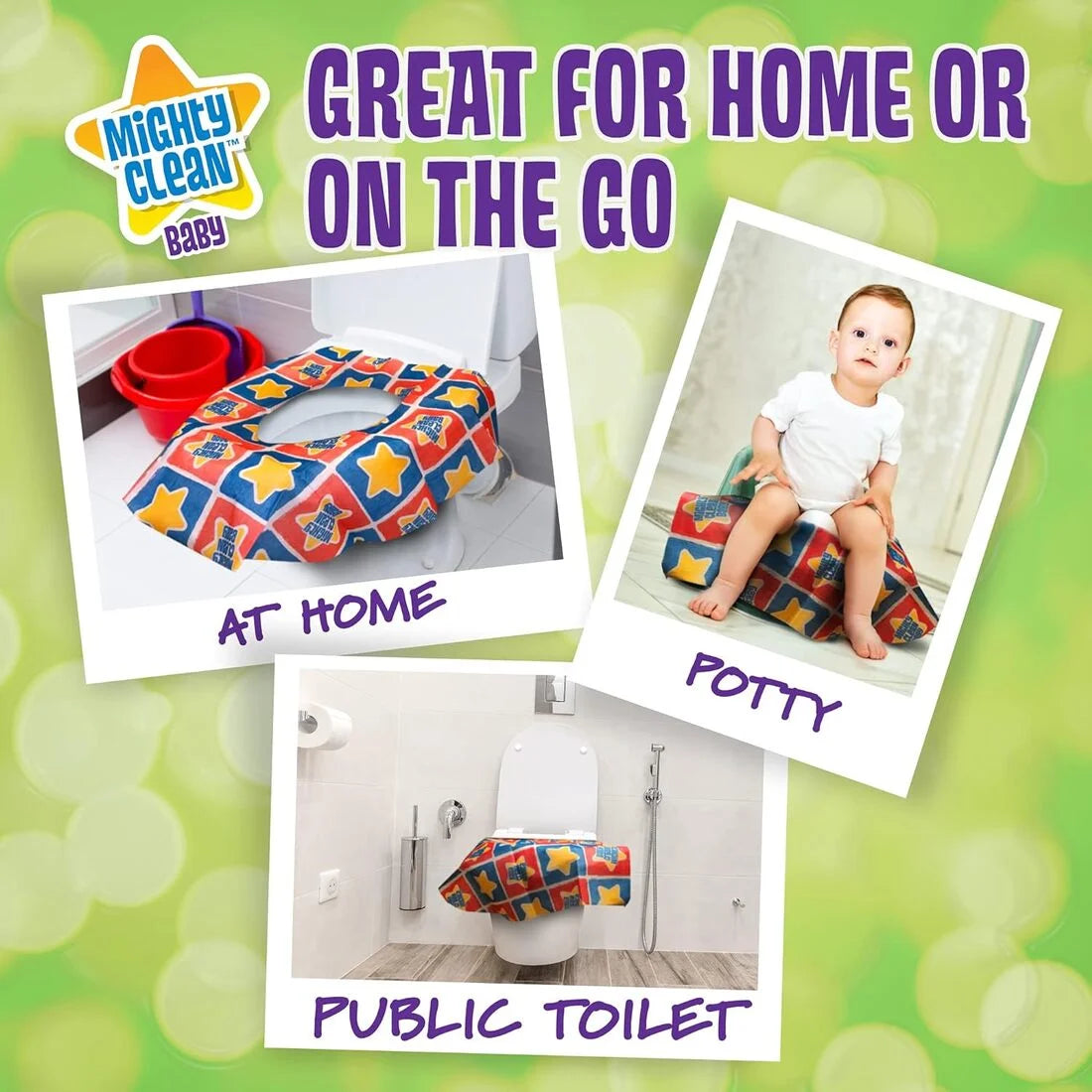 Mighty Clean Baby Large Disposable Toilet Seat Covers